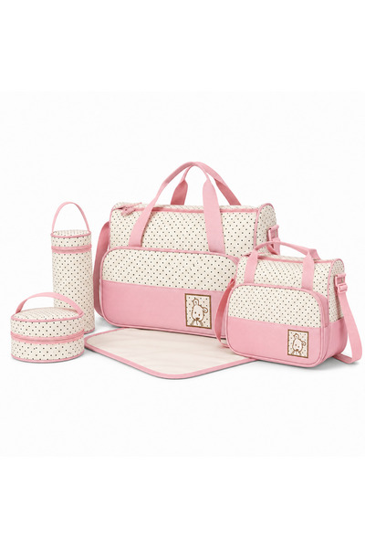 AVYRA Set Genti Bebe 5 Piese Pentru Maternitate Cu Geanta Scutece, Izolator B...