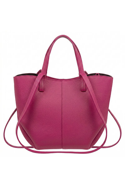 Kaletnik Geantă din piele cu borsetă Tocca Fuchsia