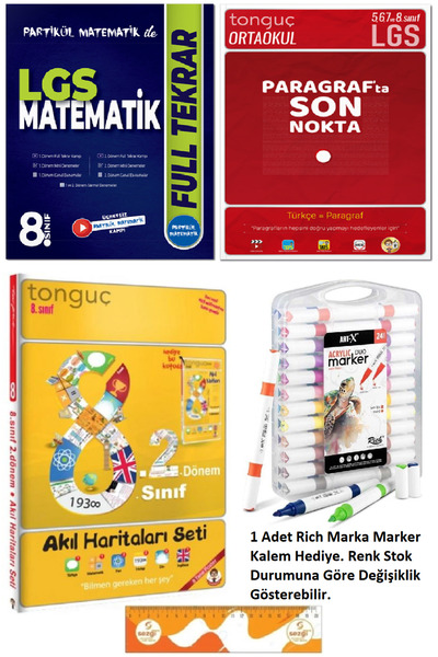 Tonguç Yayınları Partikül Matematik ile 8. Sınıf LGS Matematik Full Tekrar ve...