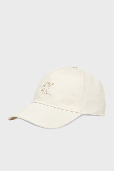 Calvin Klein MONOGRAM SHINE EMBROIDERY CAP Kadın Bej Şapka