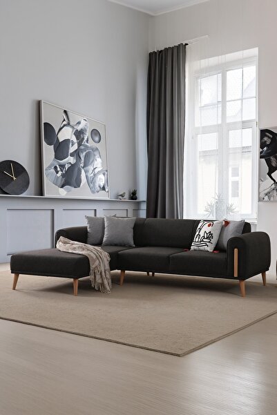Ak sofa LEON köşe sol köşe antrasit