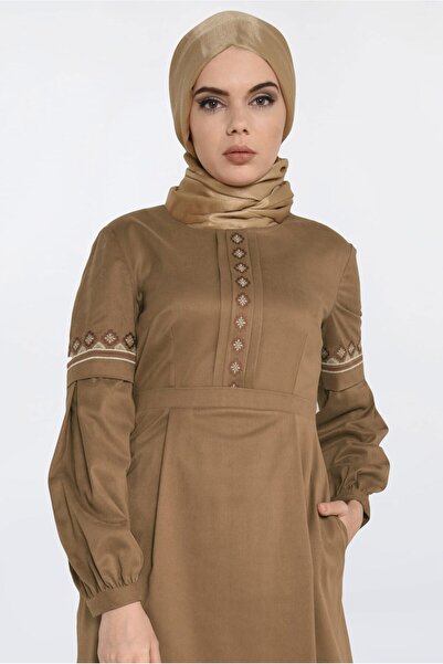 Alvina Embroidered Suede Dress 4766