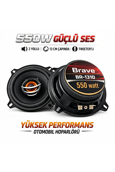 Brave Br 1310 550w 2Yollu 13cm Kapı Hoparlör Takımı - 2026 Yeni Seri