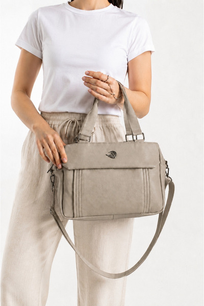 MILANOFOX 5-Compartment Light Mink Multi-Compartment Women's Hand and Shoulde...