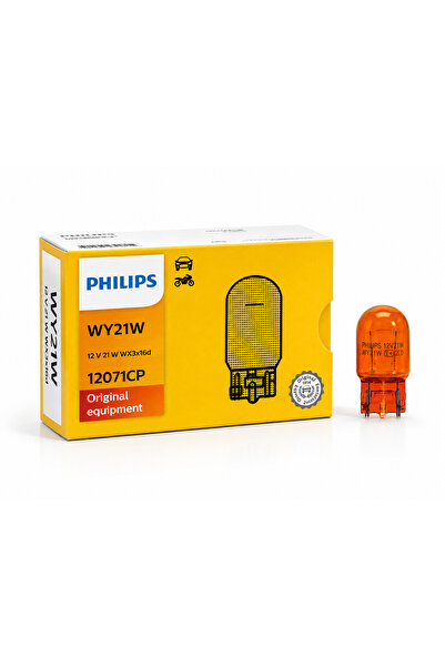 Philips WY21W T20 Turuncu Sinyal Ampulü 12V 21W Tekli (1 Adet) Orijinal Ekipman