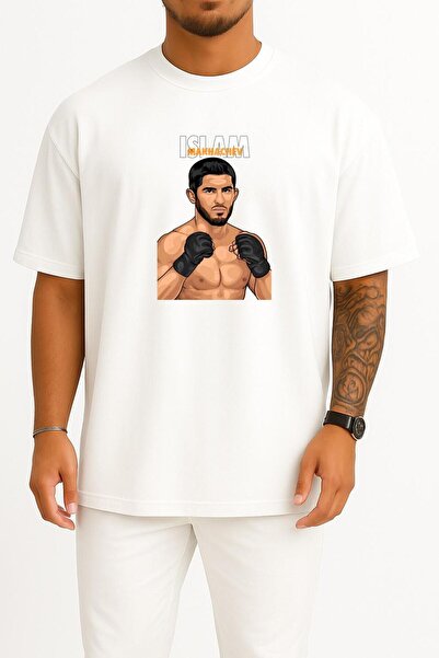 Bahriyeli Collection Oversized Islamic Makhachev Chest B Printed Unisex T-Shirt