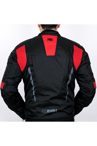 4Riders Gama CE Sertifikalı Korumalı Motosiklet Montu Kırmızı