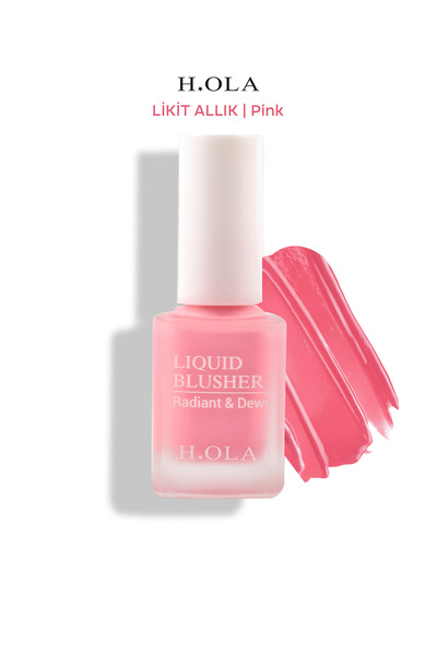 h.OLA Likit Allık | LIQUID BLUSHER PINK | Kalıcı Yüksek Pigmentli | Pink
