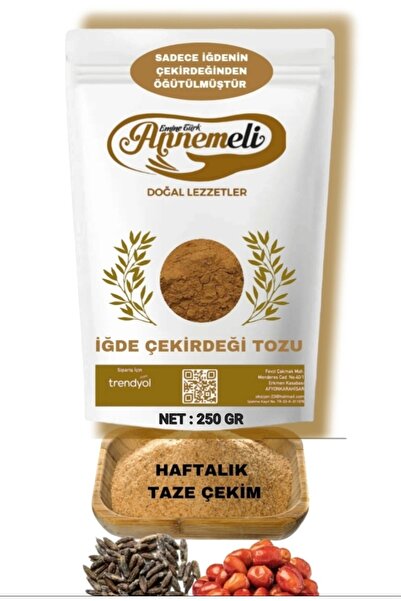 EMİNE TÜRK ANNEMELİ 250 gr Sadece Iğde Çekirdeği Tozu Unu (İĞDE ÇEKİRDEĞİNDEN...