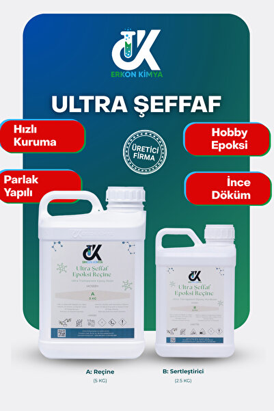 ERKON KİMYA Ultra Şeffaf Hobi Epoksi 7,5 Kg