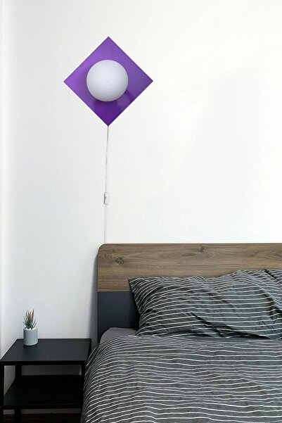 D-light Lilac Square Sconce - Plug-In Design