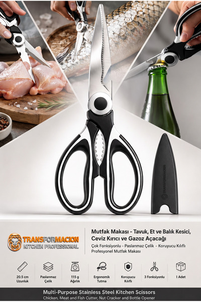 Transformacion Steel Chicken Scissors - Opener Spike Cutter Kitchen Special 7...