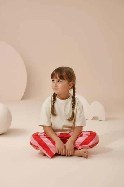 ALLNOORKİDS Cotton Striped Children's Pants