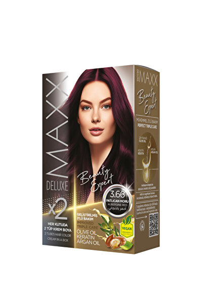 MAXX DELUXE Beauty Expert Set Saç Boyası 3.66 Patlıcan Moru