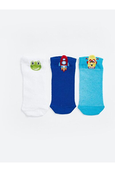 LC Waikiki Patterned Boy's Booties Socks 3-Piece (S4)