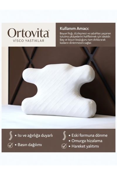 ORTOVİTA Yeni Nesil Visco Ortopedik Ergonomik Ortopedik( Kırışık Giderici ) G...