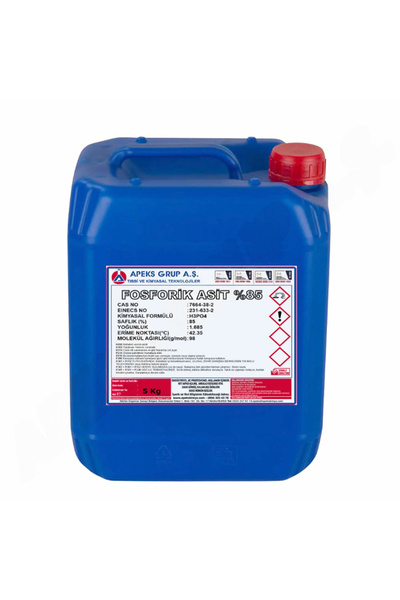 APEKS Fosforik Asit - %85 - H3PO4 - 5 Kg