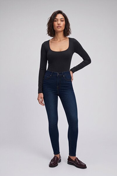 Bluewhite Pantaloni de damă din Lycra Skinny bleumarin