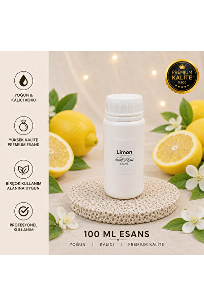 Limon Parfüm Kolonya Koku Difüzörü Esansı Dökme 100 Ml