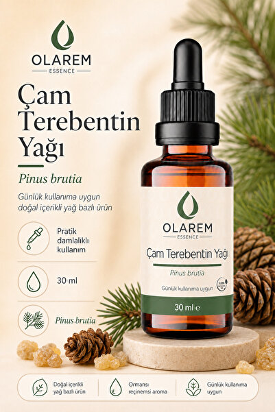 olarem essence Pine Turpentine Oil (Pinus Pinaster) Essential Oil 30 ml Glass...