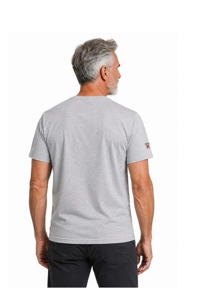 Geographical Norway Tricou gri JPALM (SZ2115H-GN) pentru bărbați