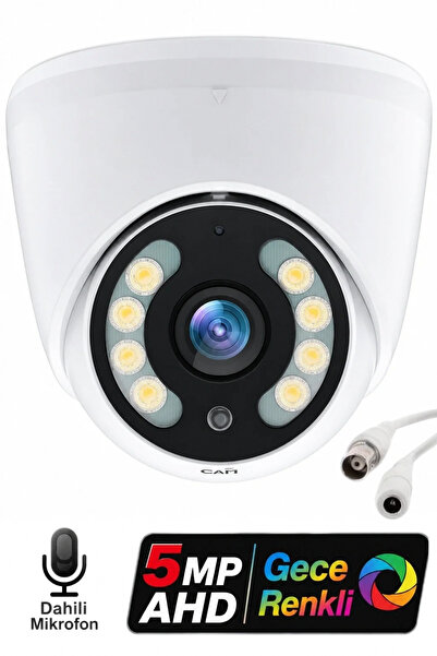 J-TECH JT-5050 5MP Ahd Sesli Dome Gece Renkli Güvenlik Kamerası