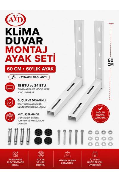 AYD KLİMA DIŞ ÜNİTE MONTAJ KONSOLU (KLİMA AYAĞI) 60CM KAYNAKLI