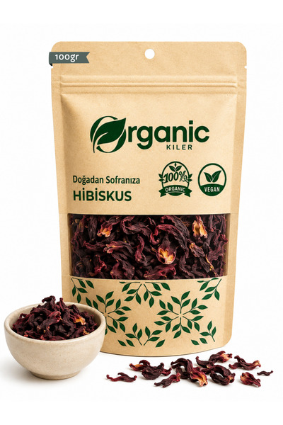 Organik Kiler Hibiskus Çayı 100gr Nar Çiçeği Çayı Kurutulmuş & Elenmiş Yeni M...