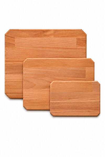 Vecta Edge Beech Wood 3-Piece Cutting and Presentation Board Set - S/M/L Size...