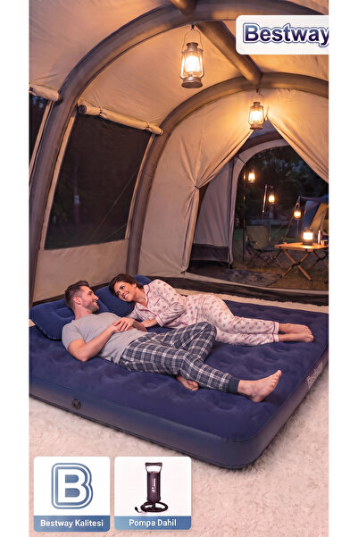 BESTWAY Pavillo Çift Kişilik Pompa Ve 2 Yastık Dahil Şişme Yatak 67002