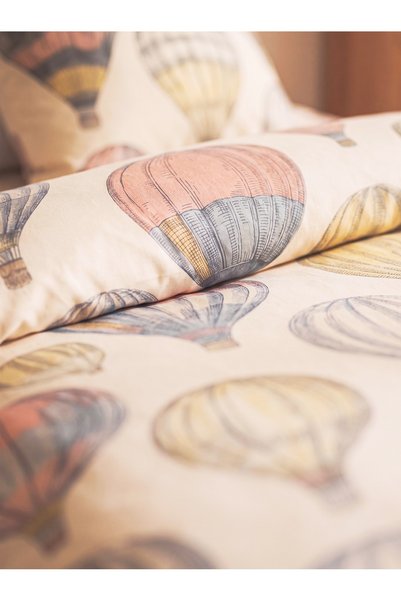 Tabu Home Set cuvertură de pilota dublă Cappadocia Balloon cu cearșafuri elastice