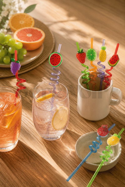 Dore Voir 1 Adet Plastik Eğlenceli, Figürlü Çocuk Pipeti 26 Cm - Karışık Gönd...