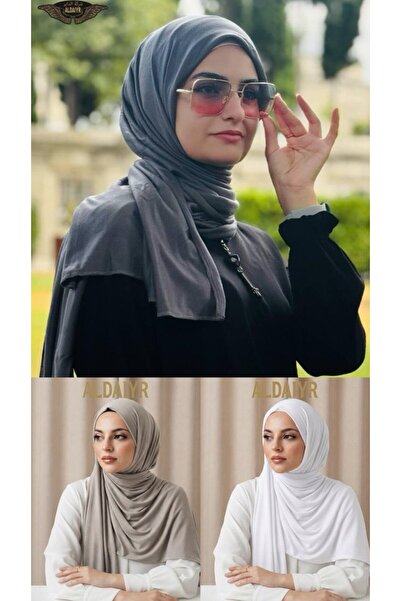 ALDAIYR 3 Pcs Combed Cotton Shawl Plain