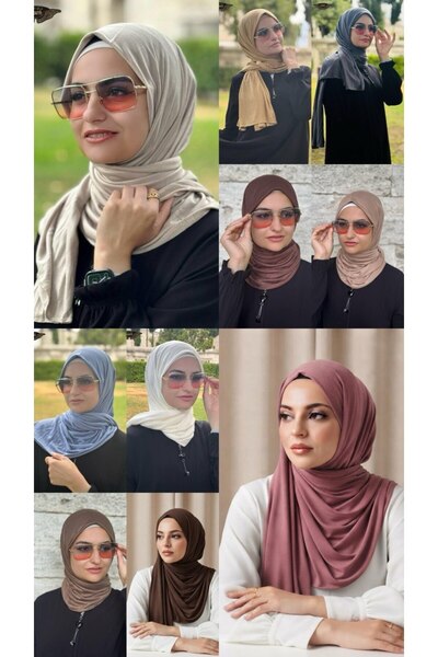 ALDAIYR 10 Combed Cotton Shawls Plain