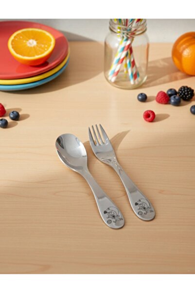 18/10 Stainless Steel Food Spoon and Fork Set with King Prankster Figure