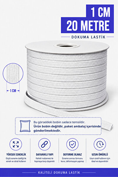 Morpheus Home Lastik Çamaşır Don Etek Bel Paça Bebe Lastiği Yassı Yumuşak 1 C...