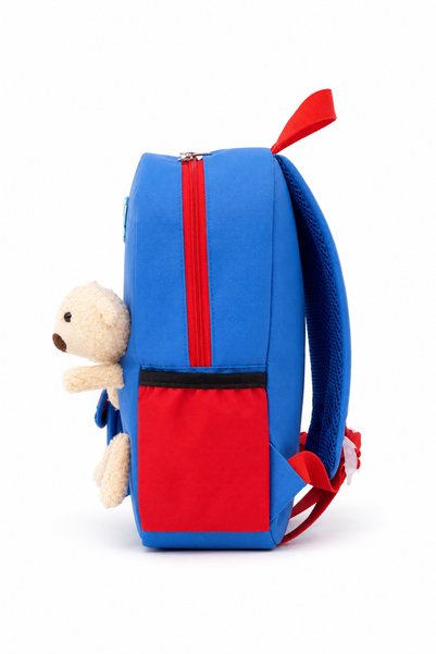QUOVO Special Design Kindergarten Bag with Teddy Bear Waterproof Orthopedic Kindergarten Bag Nursery 4-7 Years Old