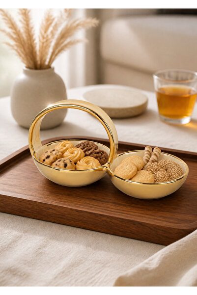 Mikasa Moor Cream Gold 2-Piece Round Snack Bowl 27X13X13Cm