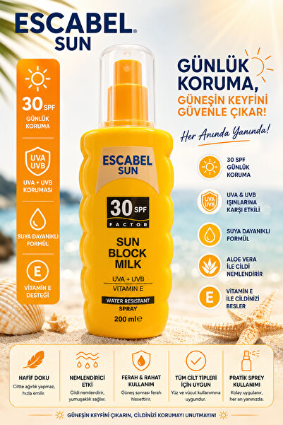 Escabel 30 SPF 200 Ml Sunscreen and Milk