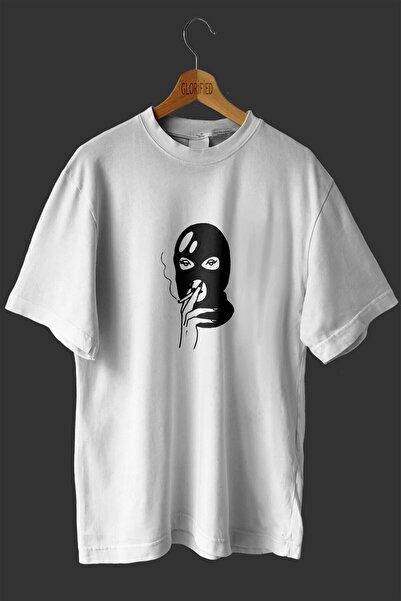 Adrift Tricou supradimensionat cu imprimeu pentru fete mascate (tricou)