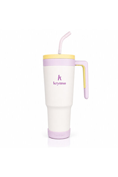 Krymso 1200ml Stainless Steel Tumbler with Handle, Straw, Infuser, Boot, Insu...