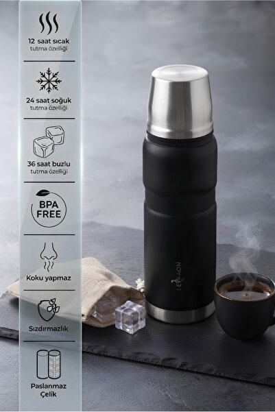 Le Paon 500ml Stainless Steel Thermos Cup with Lid Leakproof Keeps Hot for 24...