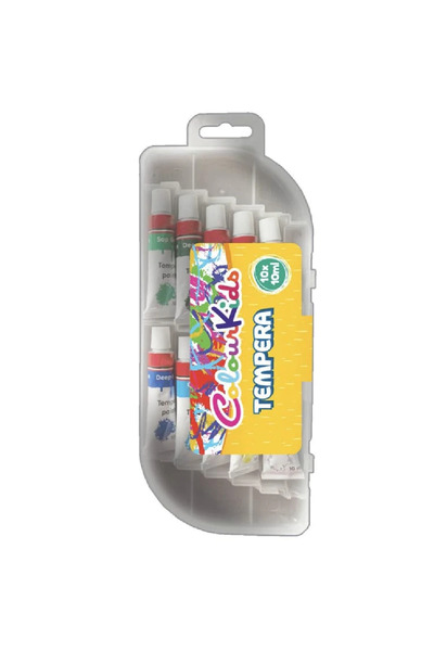 ColourKids Tempera 10 culori x 10 ml tub metalic