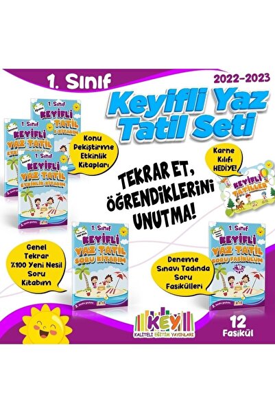 Kaliteli Eğitim Yayınları Key Yayınları 1.sınıf Keyifli Yaz Tatil Seti 2025-2...