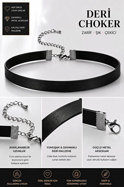 Neck Tie LeatherChoker-300349
