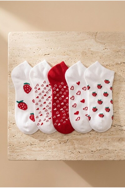 BONY SOCKS Κοριτσίστικες κάλτσες με σχέδια 5 τεμαχίων