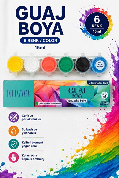 O&S Oyun ve Sanat Eğlen-Üret Guaj Boya 6 Renkli, Seramik Hamuru, Resim Seti, ...