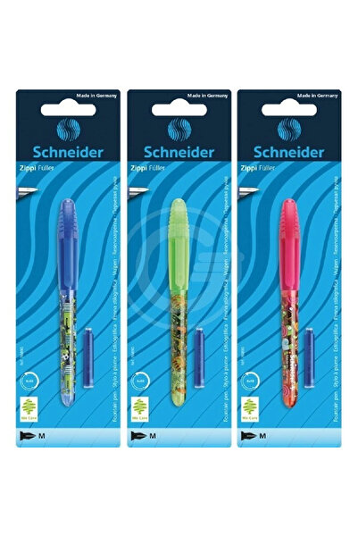 SCHNEIDER Pix Zippi, vârf iridium M, corp din plastic în diverse culori, blis...