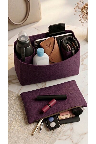 MARJİNAL W CLUB Long..... Medium Yandan Clutch Cantali Organizer Mor Renk
