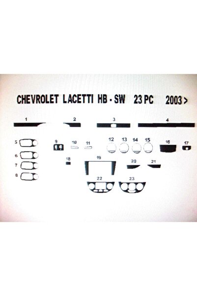 Demircioğlu Oto Aksesuar Marketi Chevrolet Lacetti Hb 2004> 23 Piece Dashboar...